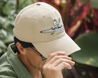 Kayak Embroidered Cap: 100% Cotton Twill Adventure Dad Hat