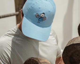 Weightlifting Embroidered Cap: Gym Gift for Fit Dad