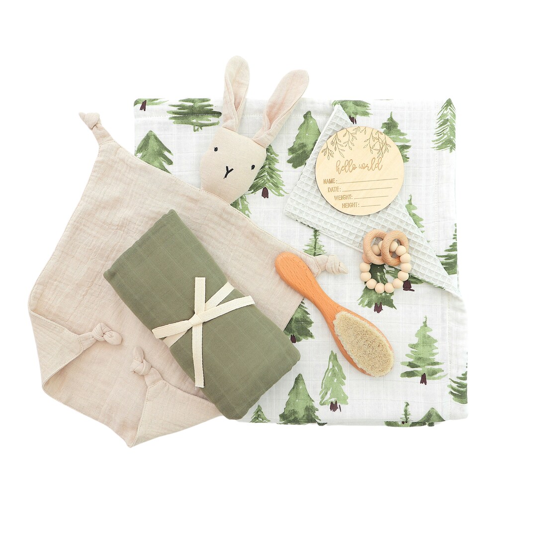 6 Pcs Baby Gift Box, Personalized Gift, Gender Neutral Baby Gift Set ...