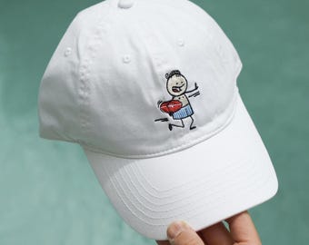 Embroidered Footy Cap: Aussie Rules Football, Cotton Twill