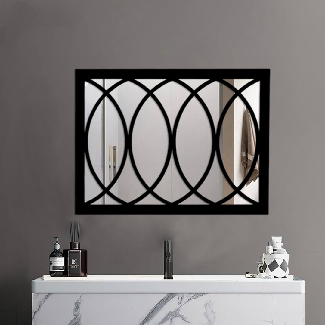 Decorative Wooden Wall Mirror, Elegant Mirror for Chic Homes