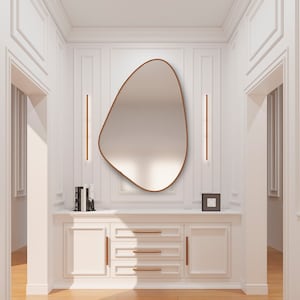 Asymmetrical Wall Mirror: Modern Frameless Decorative Mirror
