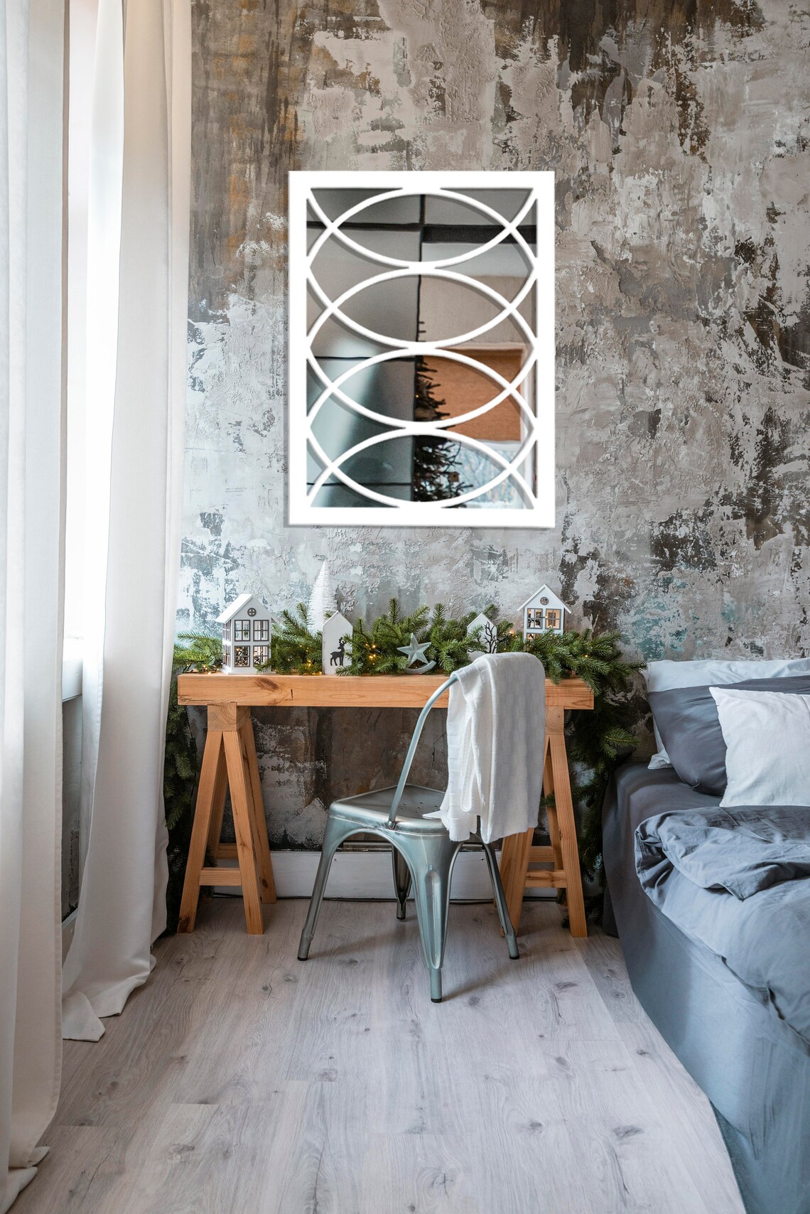 Decorative Wooden Wall Mirror, Elegant Mirror for Chic Homes ...