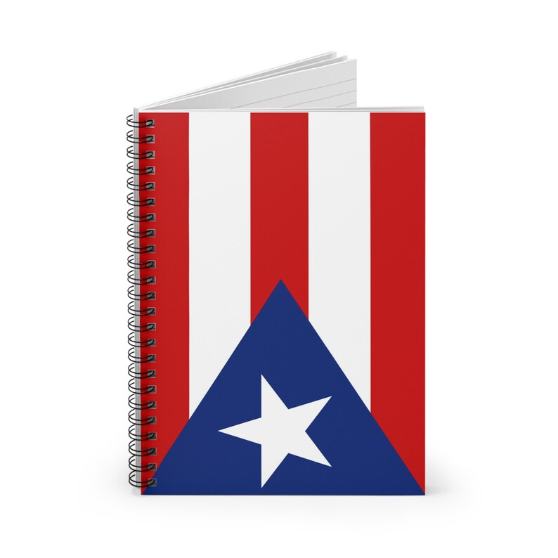Puerto Rico Flag Spiral Notebook, Ruled Line Notebook, Puerto Rican ...