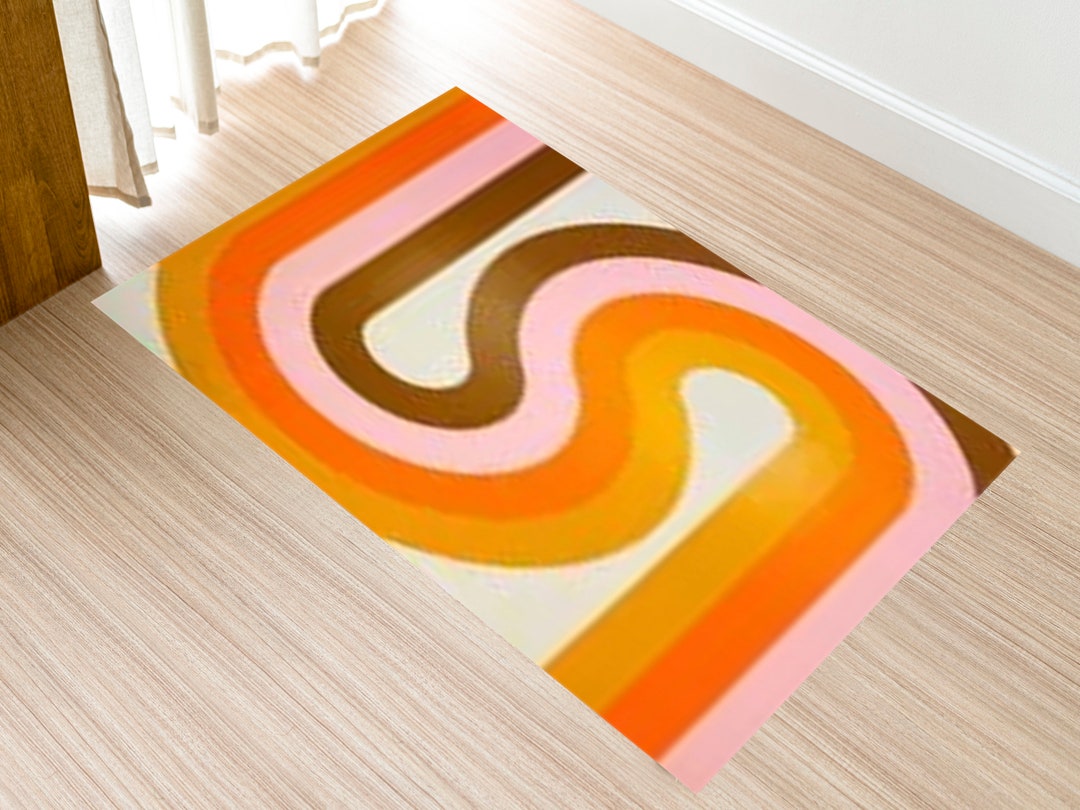 Hanging Rug Aesthetic Rug Gold Rug Retro Rugs Washable Etsy