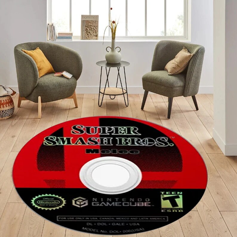 Super Mario Carpet, Smash Bros, Super Smash Bros Rug, Game Room ...