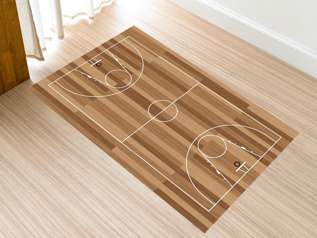 Basketball Rug Basketball Court Rug Easy to Clean Young Etsy