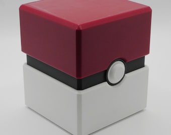 Deckbox met Pokeball-thema – biedt plaats aan 100 kaarten met sleeve – TCG-organizer | Pokemon | MTG | Yu-Gi-Oh