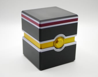 Luxe kaartdoos met balthema – biedt plaats aan 100 kaarten met sleeve – TCG-organizer | Pokemon | MTG | Yu-Gi-Oh