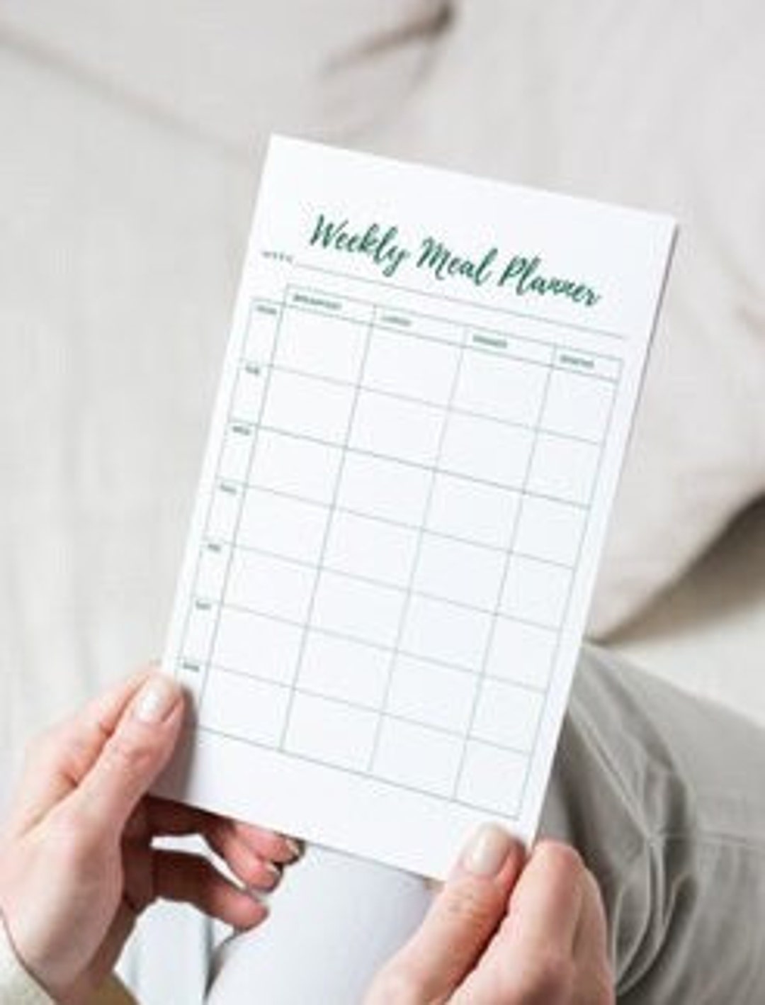 Weekly Meal Planner, Digital Meal Planner, Meal Planner Download