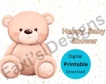 Feliz baby shower, descarga digital imprimible