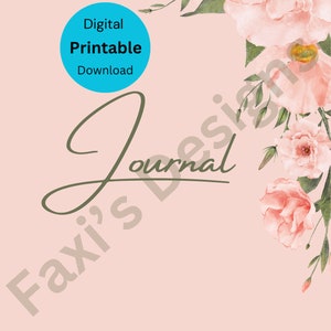 Journal, digital printable download