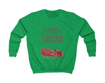 Kinder Weihnachts-Schlittenpullover/Sweatshirt