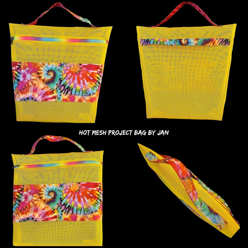 This bright colored Hot Mesh Project Made was sewn a colorful accent divided pocket and luggage strap