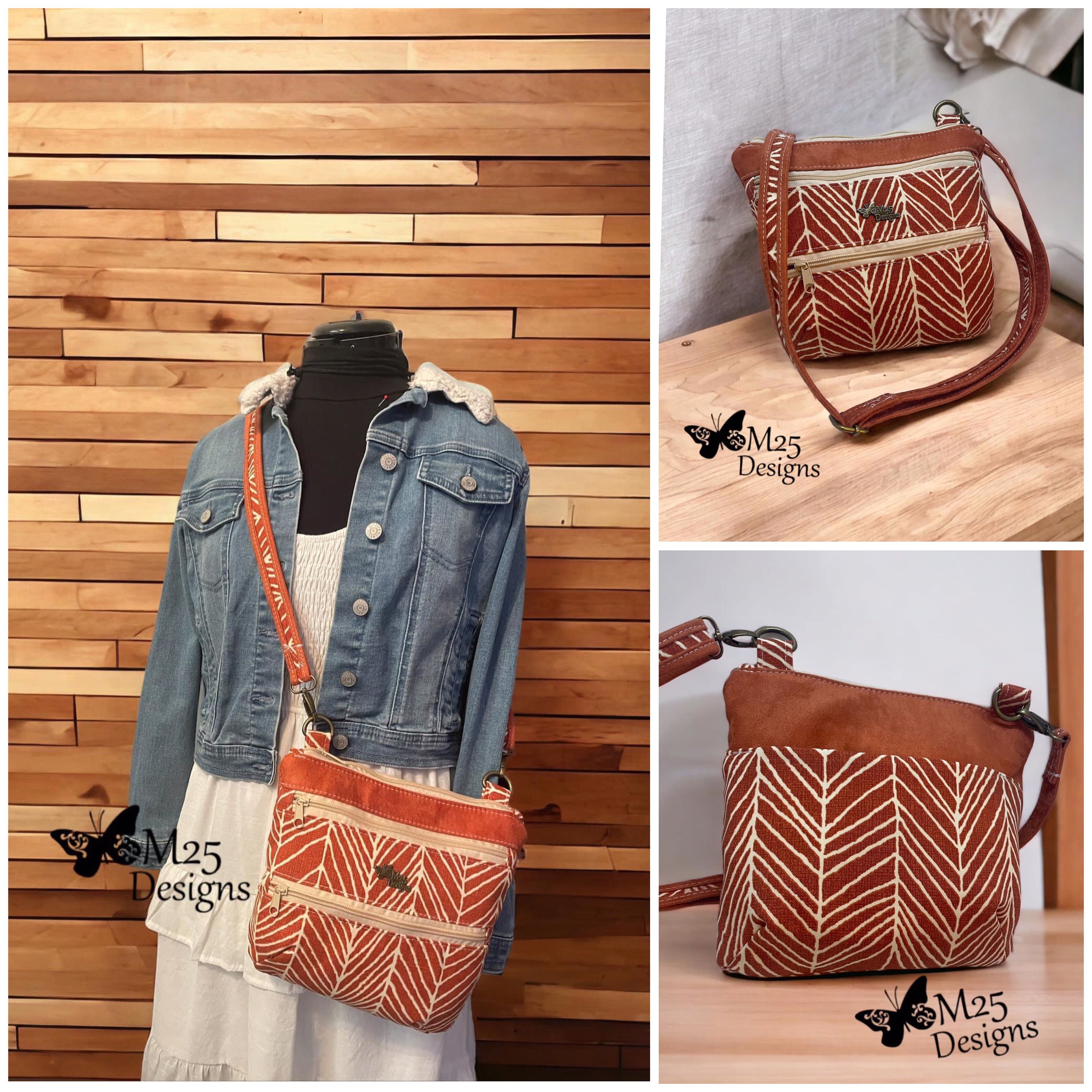 Triple Zipper Crossbody Bag PDF Pattern, DIY, Sewing, Purse, Handbag