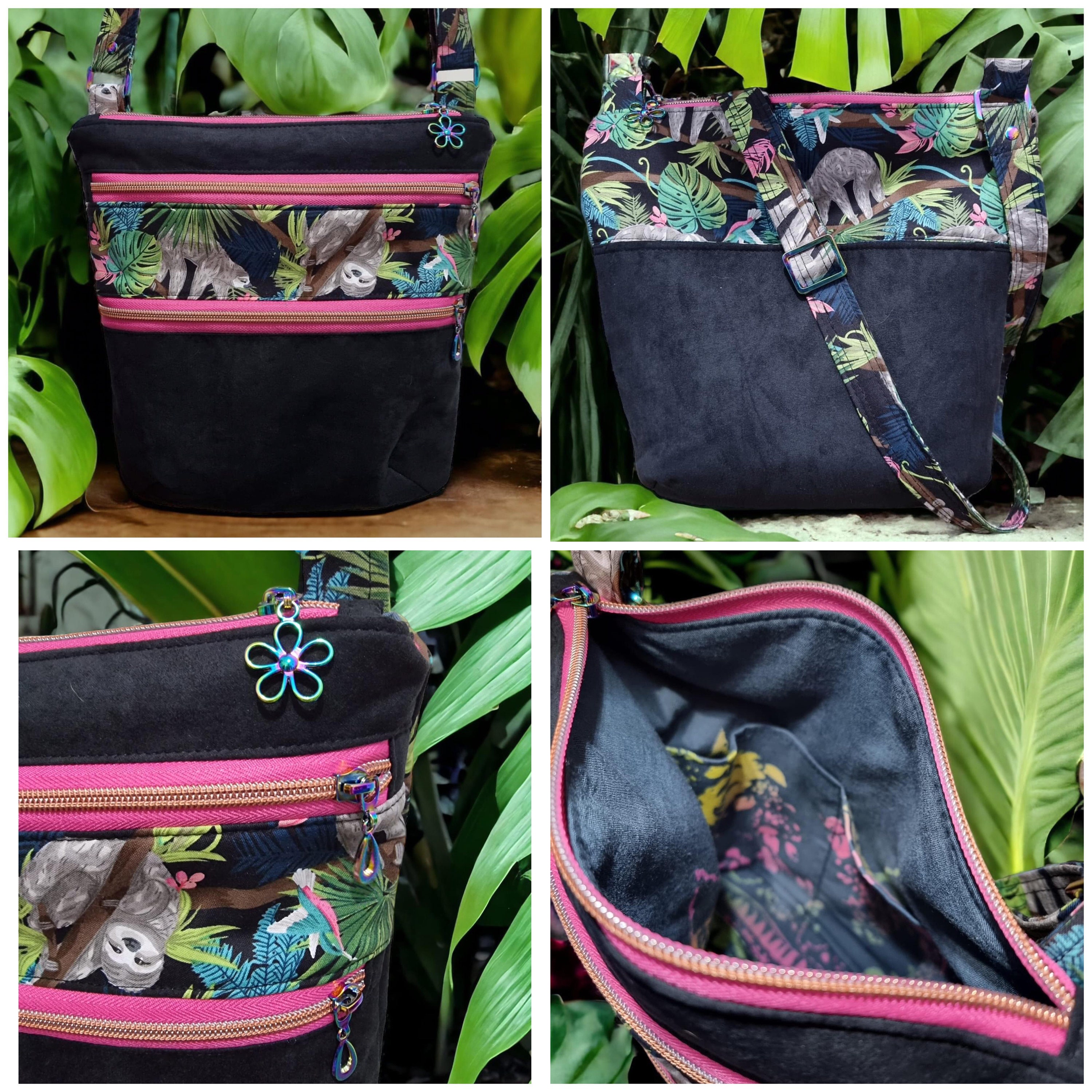 Triple Zipper Crossbody Bag PDF Pattern, DIY, Sewing, Purse, Handbag