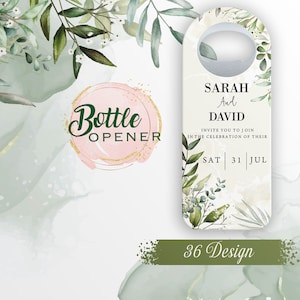 Custom Wedding Bottle Opener Magnet: Personalized Favors, Save The Date