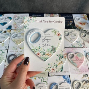 Heart Wedding Favors: Personalized Bottle Opener Magnet - Bulk Gifts
