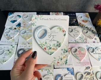 Heart Wedding Favors: Personalized Bottle Opener Magnet - Bulk Gifts