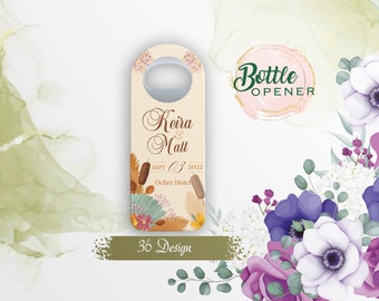 Personalized Floral Wedding Favor Magnet: Rustic Save the Date Keepsake