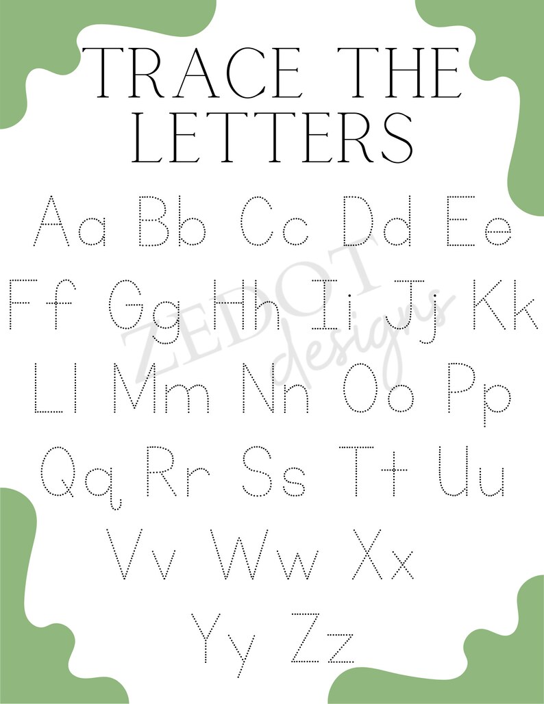 Printable Tracing Worksheet - Etsy