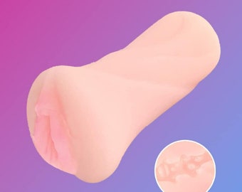 Portable Flesh Sex Male Stroker Masturbator, Realistic Lifelike Adult Sex Toys For Men Penis Stimulation Manual Masturbators, Male Sex Toy