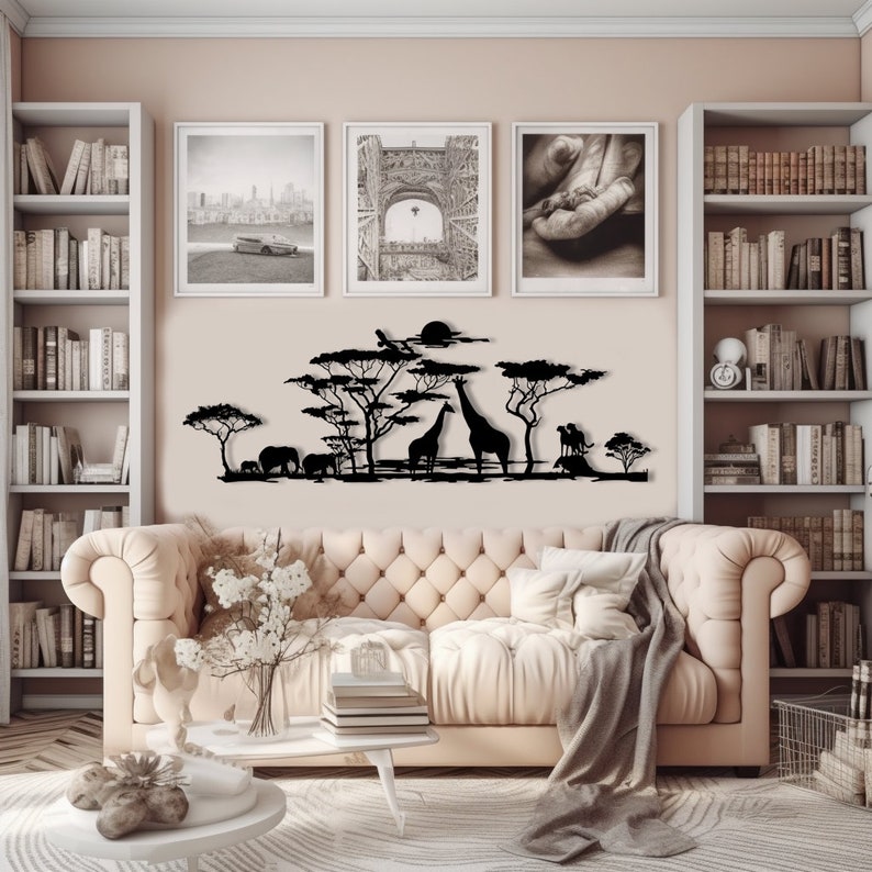 African Metal Wall Art, Metal Wall Decor, African Animals, Wall