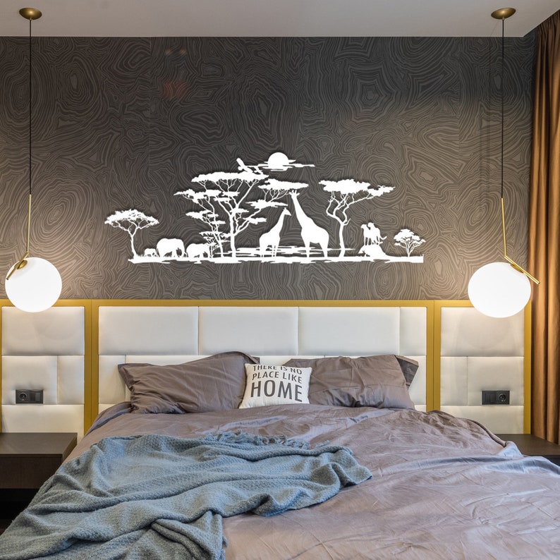 African Metal Wall Art, Metal Wall Decor, African Animals, Wall