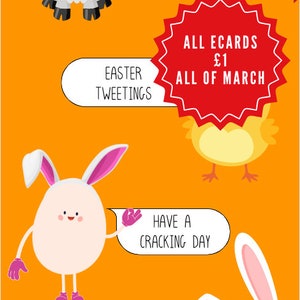 Digital Easter Card| ECard | ECards | E-Card | E-Cards | Digital Download | Instant Download | Easter | Easter Card Template
