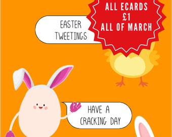 Digital Easter Card| ECard | ECards | E-Card | E-Cards | Digital Download | Instant Download | Easter | Easter Card Template