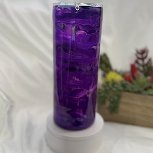 Alcohol Ink Personalized Tumbler
