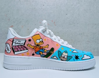 Custom Hand-Painted Cartoon Character Air Force 1 Sneakers | Animated Art AF1 | Pop Culture Shoes