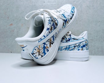 Custom Hand-Painted Splatter Air Force 1 Sneakers | Personalized AF1 | Unique Wearable Art Shoes