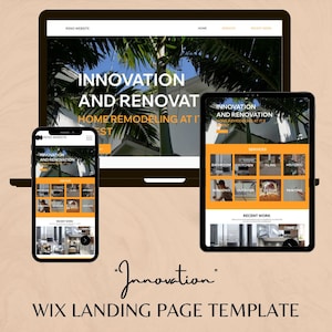 Template Wix - Thème de page de destination pour la rénovation domiciliaire