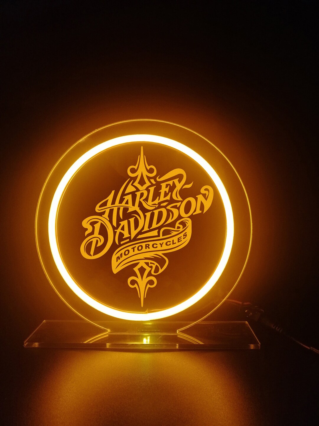 Harley Davidson Desk Lamp Neon Desk Lamp Neon Sign Etsy