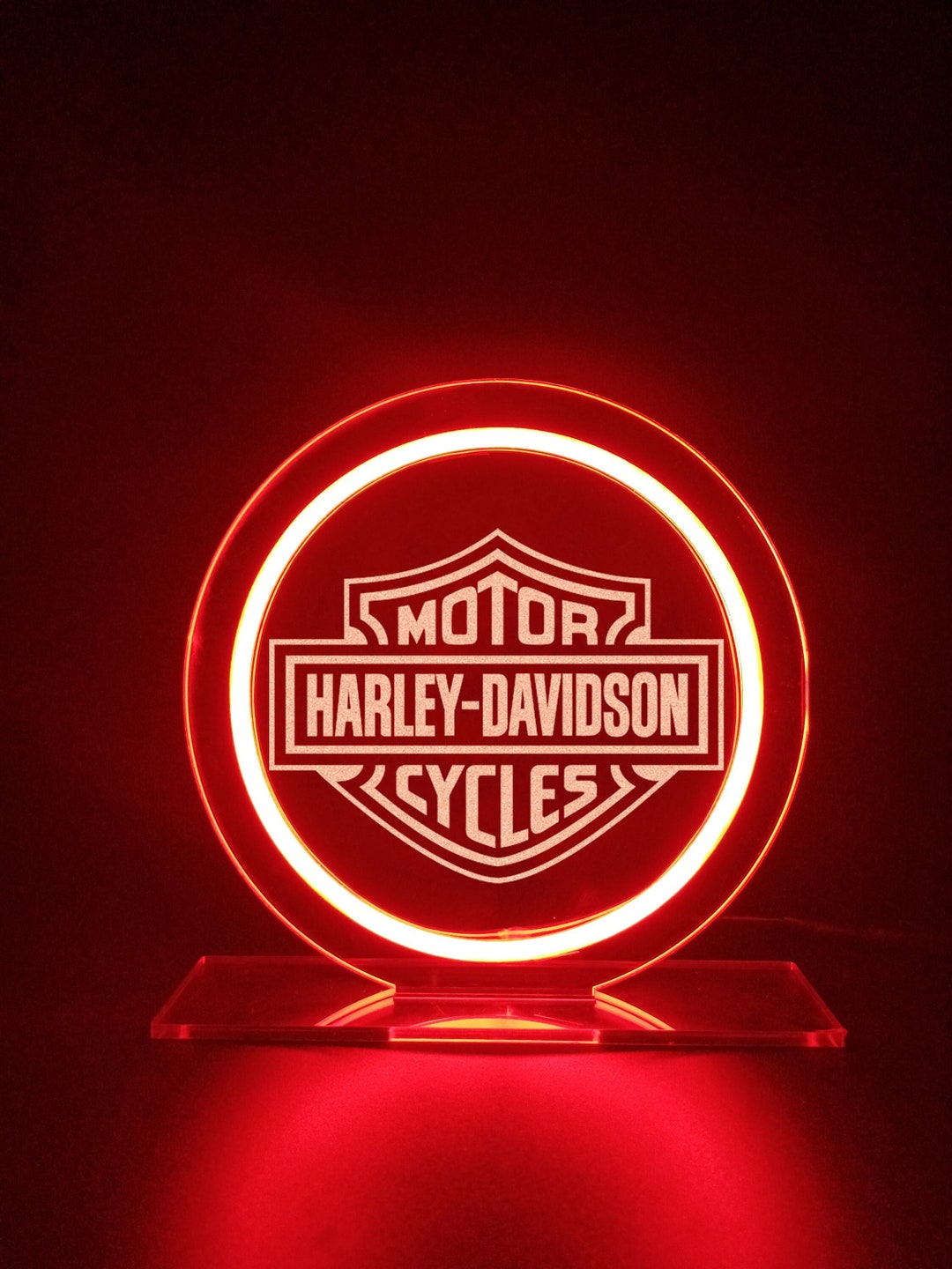 Harley Davidson Desk Lamp Neon Desk Lamp Neon Sign Etsy