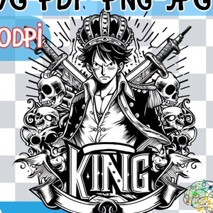 One Piece Monkey D. Luffy Svg, One Piece Svg, King Of Pirate Svg, Luff