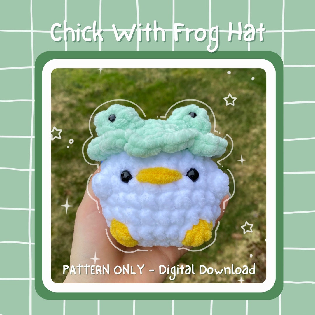 Chick With Frog Hat - Crochet Pattern Digital Download - Etsy