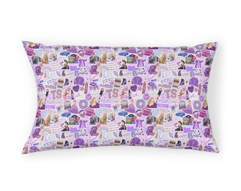 Purple Swiftie Pillow Sham, Design on Top and White bottom, Please Select QTY 2 for a Pair