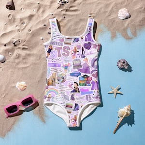 Toddler & Kids Purple Swiftie Style Swimsuit