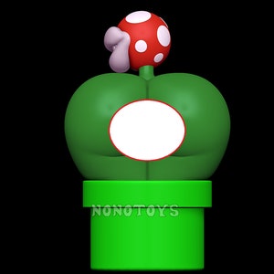 3dprinted Busty Anthropomorphic Figure EXTRA THICC Piranha Plant by