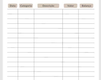 Registo Mensal de Despesas