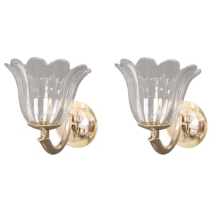 Pair of Cups Sconces by Barovier e Toso