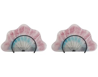 Par de apliques de parede com ventilador