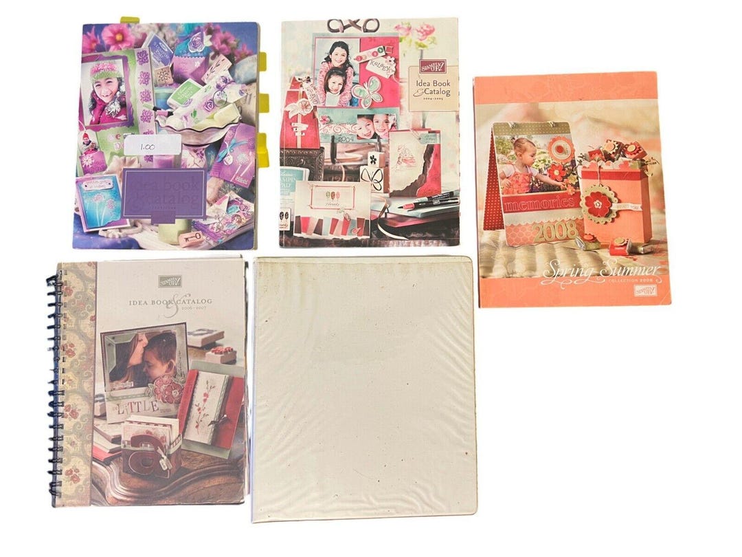 Stampin up Idea Book and Catalog Lot of 5, Annual 20042008 Holidays