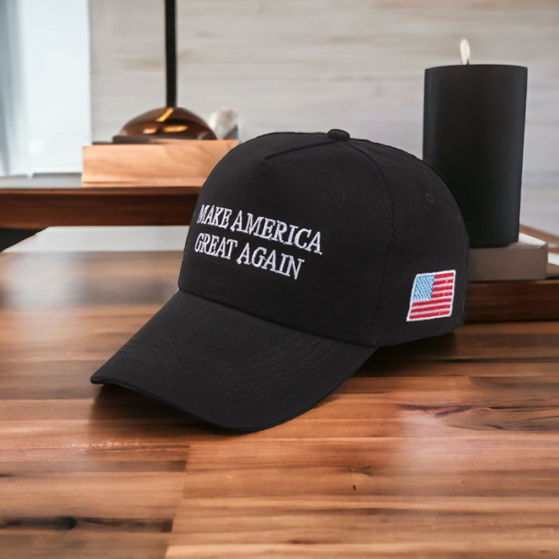 Black Trump Hat Black MAGA Hat Donald Trump Cap Trump Etsy