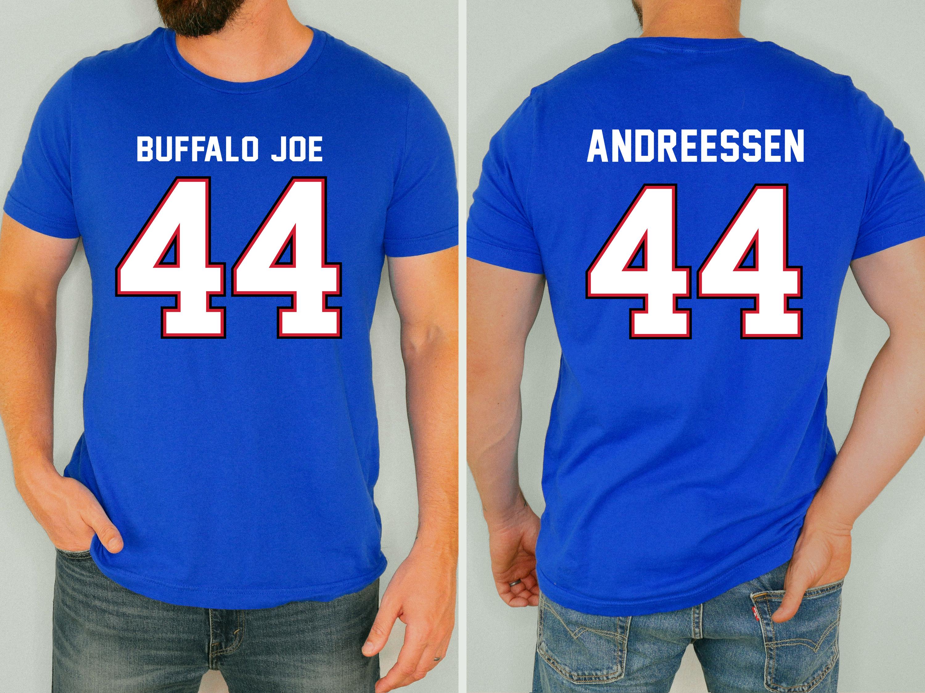 Buffalo Joe Buffalo Bills Football Tshirt, Unisex Tee for Bills Mafia Fans, Joe Andreessen Jersey Shirt, Buffalo Fan Gift, Bills Merchandise