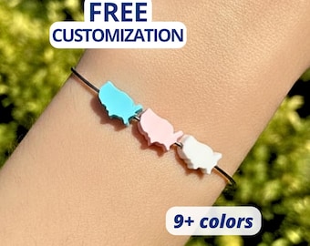 USA Beads - FREE Customizations and Sizing! America Country State Shaped Plastic 3D Printed 48 States Focal Patriotic Independence July 4th