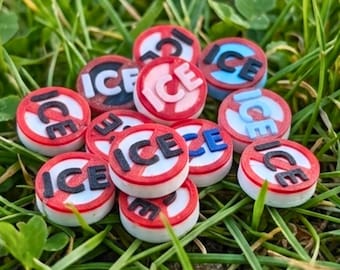 Anti ICE Beads - Anti Immigration and Customs Enforcement Protest No Ice, Stop Ice, Abolish Melt Ice Charm Political Activism Jewelry