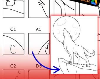 Mystery Grid Drawing Puzzle: Printable Art Activity Worksheet (Editable Google Doc)